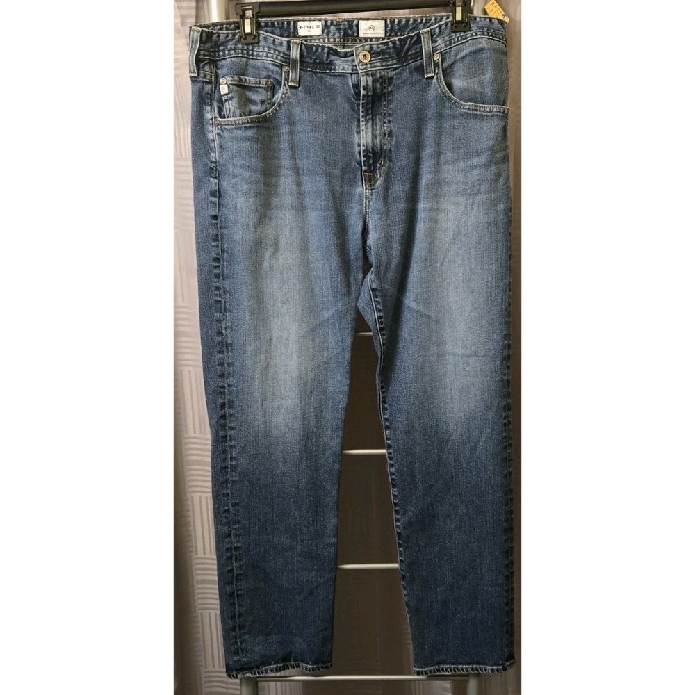 AG Adriano Goldschmied Jeans 39x30 Blue B-Type III Straight Leg Med Wash *Flaw*